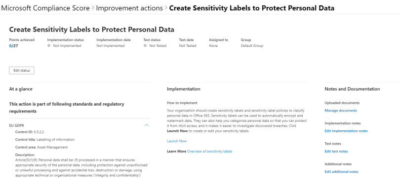 Sensitivity label advise